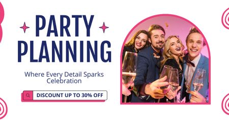 Detailed Party Planning Services Facebook AD Design Template