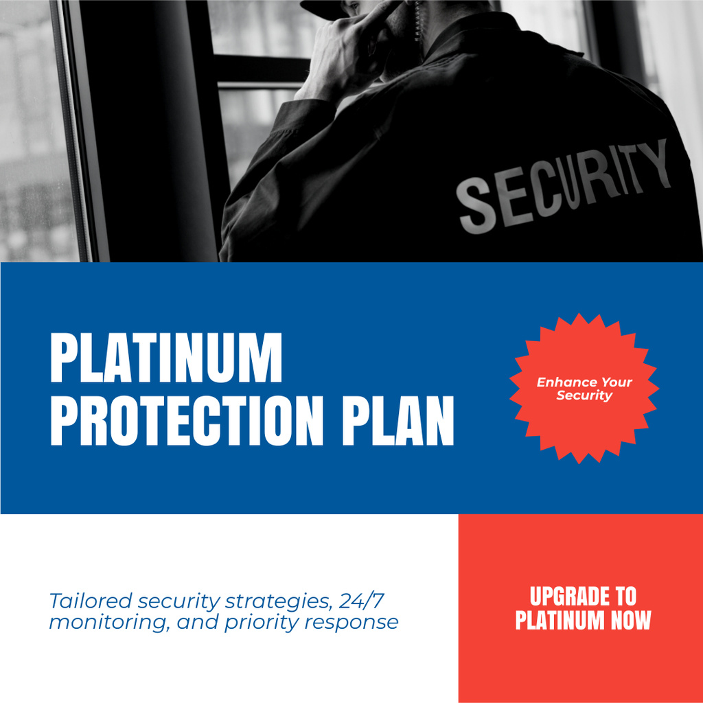 Plantilla de diseño de Upgrade Your Security Plan Instagram 