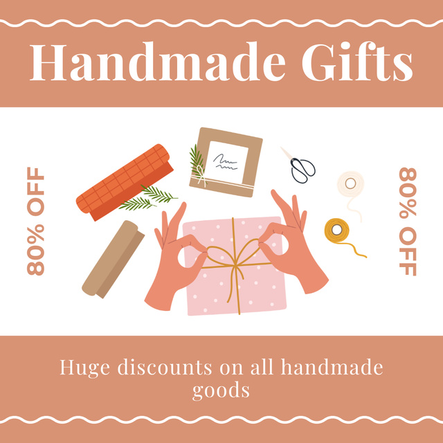 Handmade Presents With Discount Instagram tervezősablon