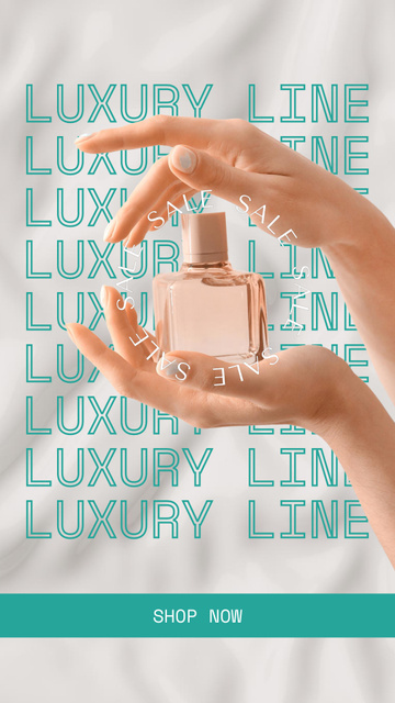 Woman holding Perfume Bottle Instagram Video Storyデザインテンプレート