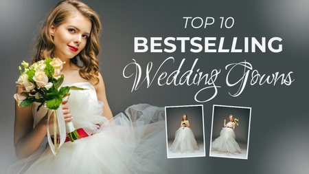 Ontwerpsjabloon van Youtube Thumbnail van Wedding Dresses Blog