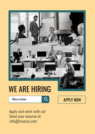 Ontwerpsjabloon van Poster van Ad for Search Of Qualified Recruiter Specialists