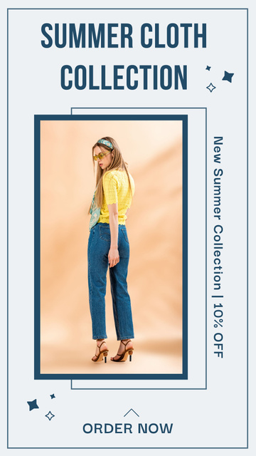 Designvorlage Summer Clothes Collection für Instagram Story