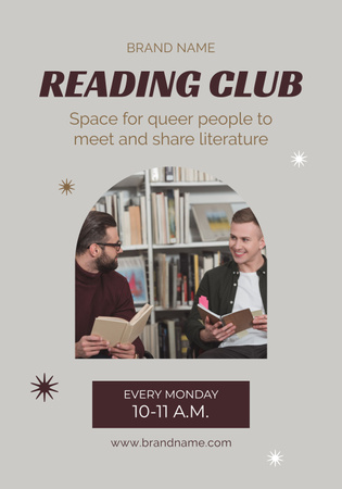 Book Club Advertisement Poster 28x40in Design Template