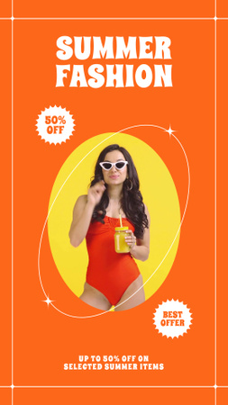 Summer Fashion Discount Offer Instagram Video Story Design Template