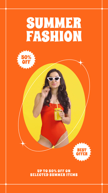 Template di design Summer Fashion Discount Offer Instagram Video Story