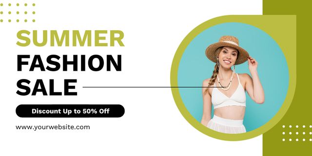 Platilla de diseño Summer Beach Clothes Sale Twitter