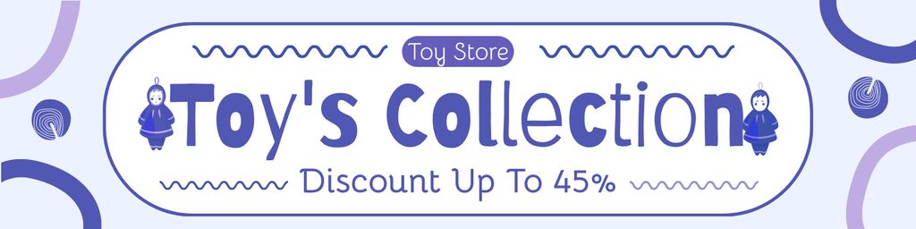 Sale of Toy Collection in Children's Store Twitter Tasarım Şablonu