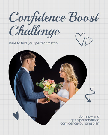 Plantilla de diseño de Oferta de desafío para aumentar la confianza Instagram Post Vertical 