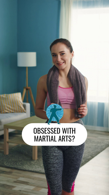 Ontwerpsjabloon van TikTok Video van Pro Martial Arts Ad For Fans