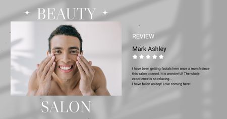 Beauty Salon Testimonial And Rating From Customer Facebook AD Design Template
