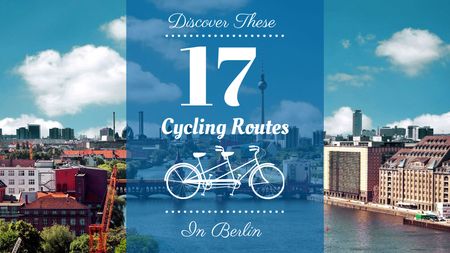 Cycling routes in Berlin city Title Design Template