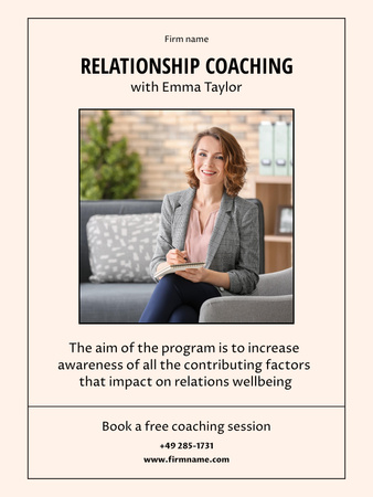 Relationship Coaching Offer Poster US Design Template