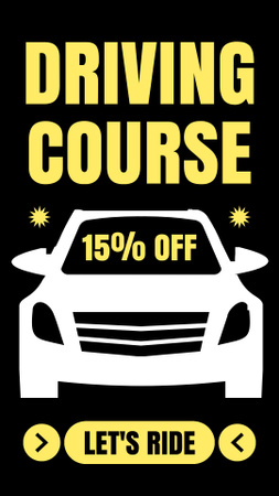 Learn Safe Driving Techniques At School With Discount Instagram Story Design Template
