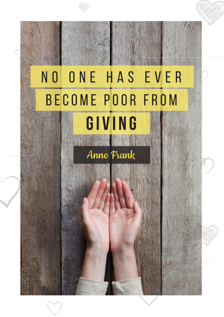 Ontwerpsjabloon van Poster van Citation about no one is poor