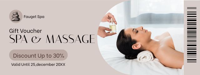Body Massage Services Advertisement Coupon – шаблон для дизайну