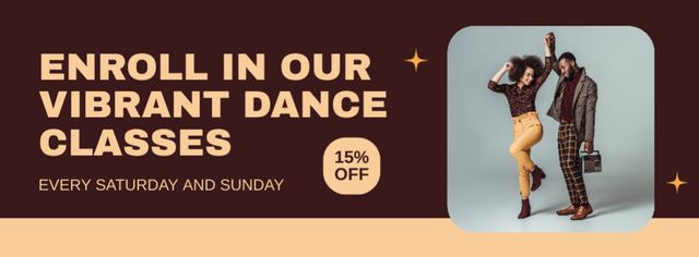 Designvorlage Ad of Vibrant Dance Classes für Facebook cover