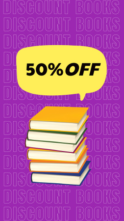 Captivating Book Sale Newsflash With Discount Instagram Story Design Template