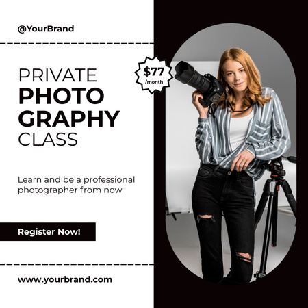 Platilla de diseño Private Photography Lesson Instagram