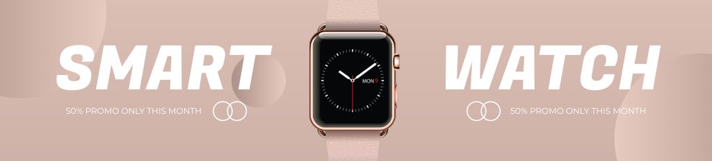 Smart Watch Promotion with Discount Ebay Store Billboard Design Template