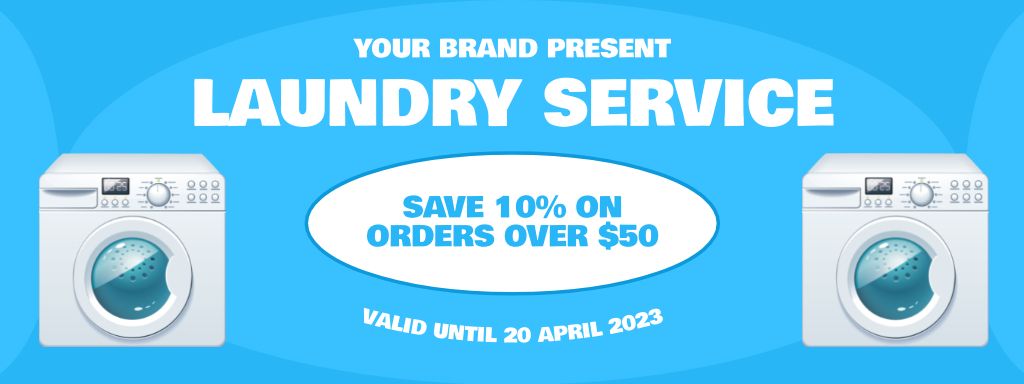 Discount Voucher for Laundry Services Coupon Πρότυπο σχεδίασης