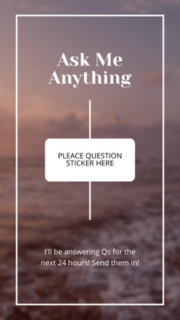 Template di design Get To Know Me Quiz with Ocean Waves Instagram Story