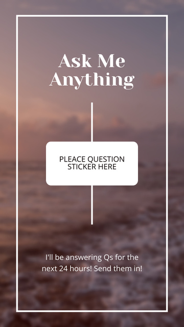 Get To Know Me Quiz with Ocean Waves Instagram Story Design Template