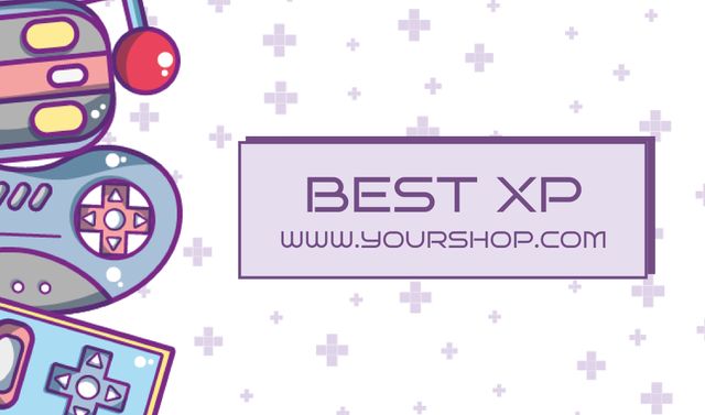 Best Game Store Ad Business card tervezősablon