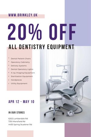 Dentistry Equipment Sale with Dentist Office View Tumblr Design Template
