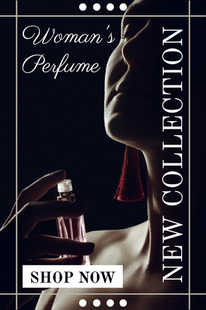 Woman's Perfume Ad Pinterest Design Template