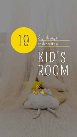 Toys in nursery interior Instagram Story Design Template