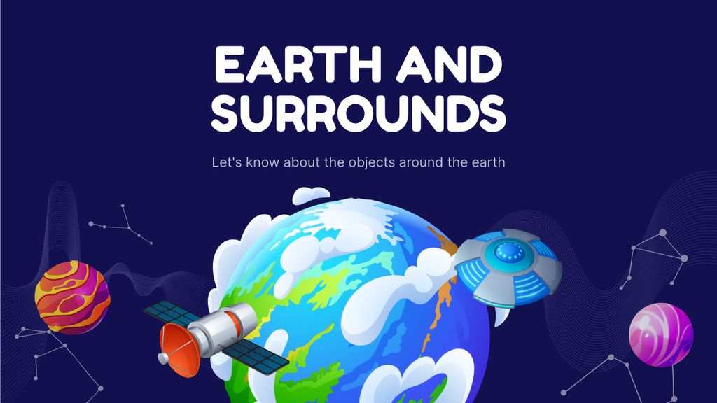Earth And Surrounds Youtube Thumbnail Design Template