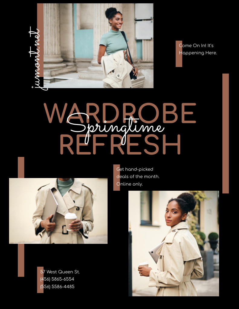 Modèle de visuel Woman Refreshes Wardrobe - Poster 8.5x11in