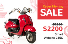 Sale on Cyber Monday with Red Electric Scooter