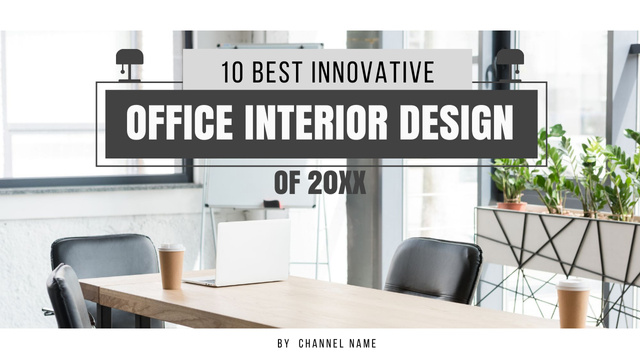 Blog about Best Innovative Office Interior Designs Youtube Thumbnail Design Template