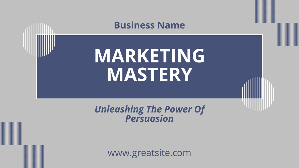 Ontwerpsjabloon van Presentation Wide van Professional Marketing Mastery With Methods Description