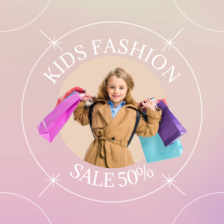 Kids fashion Ads Instagram Modelo de Design