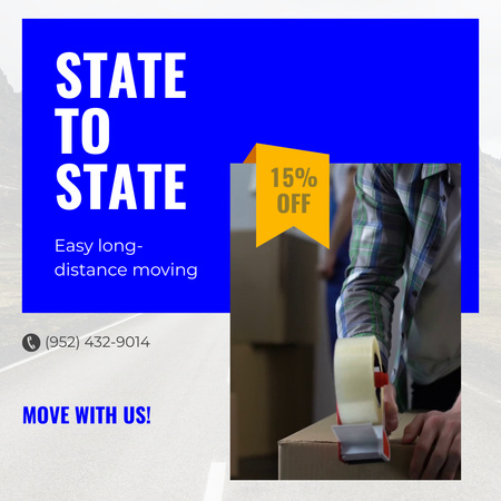 Platilla de diseño Customer-focused Moving Service With Discounts Offer Animated Post