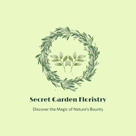 Secrets and Tips of Garden Floristry Animated Logo Design Template