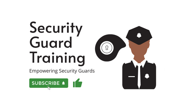 Modèle de visuel Security Guard Training - Youtube Thumbnail