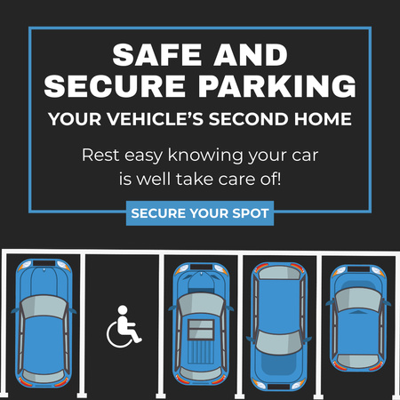 Save and Secure Parking Services Offer Instagram AD Design Template