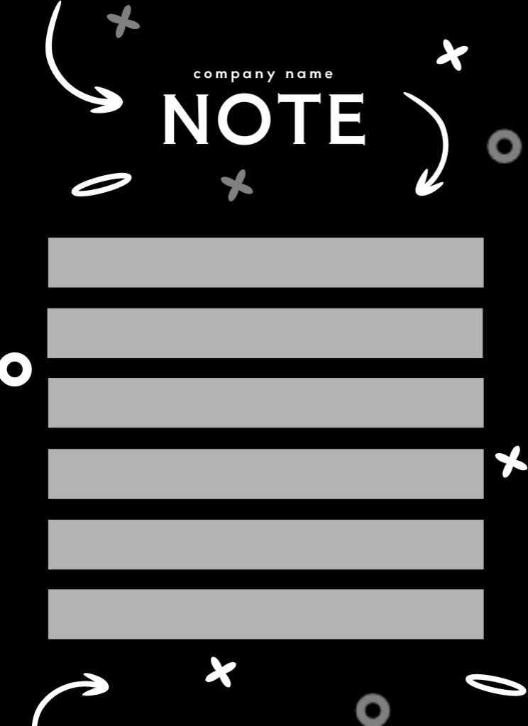 Personal Planner in Black Notepad 4x5.5in tervezősablon