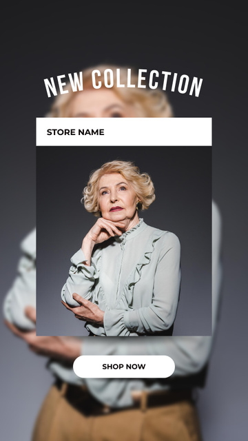 Szablon projektu Ad of New Fashion Collection For Seniors Instagram Story