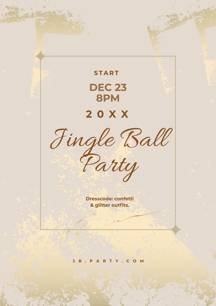 New Year Party Event Announcement Poster Πρότυπο σχεδίασης