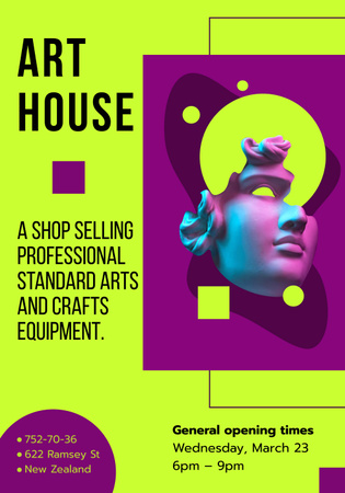 Arts and Crafts Equipment Offer Poster 28x40in Design Template