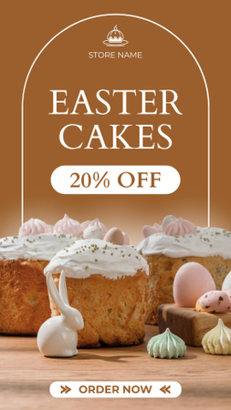 Easter Special Offer of Sweet Cakes Instagram Story Design Template