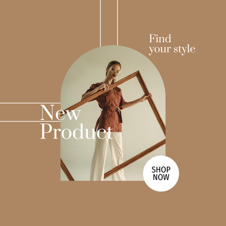 Nová nabídka stylových produktů pro ženy Instagram AD Šablona návrhu