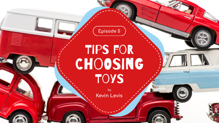 Kids Toys Guide Red Car Models Youtube Thumbnail Design Template
