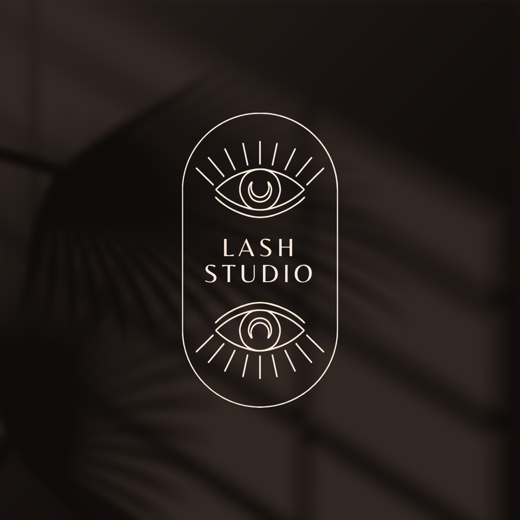 Template di design Emblem of Beauty Studio with Eyes Logo 1080x1080px