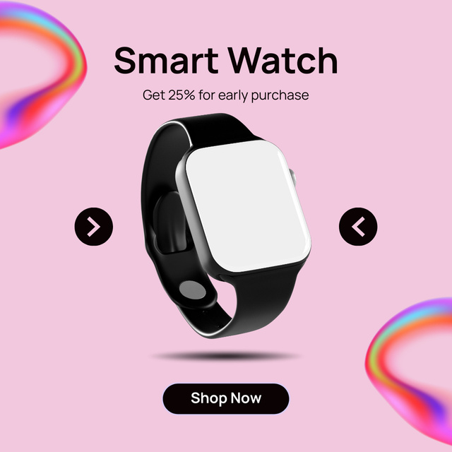 Ontwerpsjabloon van Instagram van Smart Watch Discount Offer